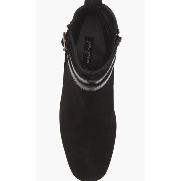 Paul Green Sydney Buckle Bootie In Black Suede Combo AU6.5 - Picture 2 of 15